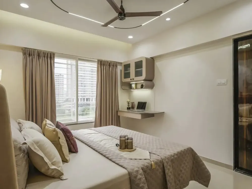 Bedroom with study unit
